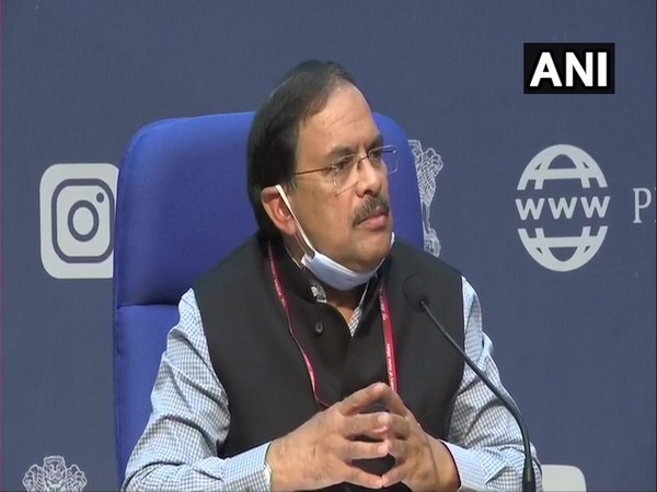 CK Mishra, Environment Secretary and Chairman of  Empowered Group-2 addressing press conference in New Delhi on Thursday. Photo/ANI