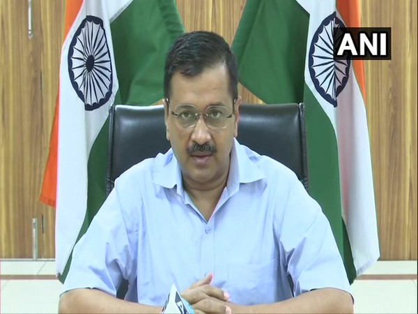Delhi Chief Minister Arvind Kejriwal addressing a press conference on Saturday. Photo/ANI