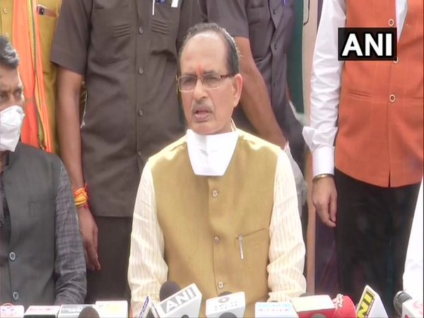 Madhya Pradesh Chief Minister Shivraj Singh Chouhan speaking to reporters on Friday. Photo/ANI