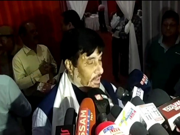 Assam CM adviser Hrishikesh Goswami speaking to media persons on Monday. (Photo/ANI)