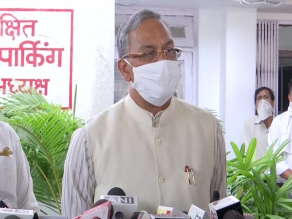 Uttarakhand Chief Minister Trivendra Singh Rawat speaking to reporters in Dehradun on Wednesday.
