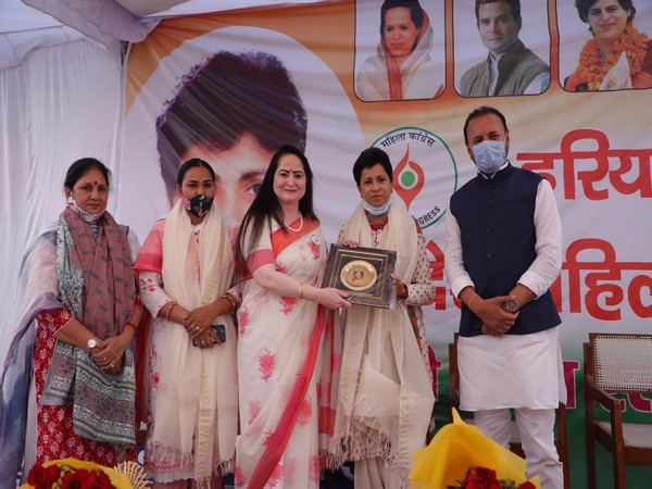 Haryana Pradesh Congress Committee's President, Kumari Selja (second from right) (Photo/ANI)
