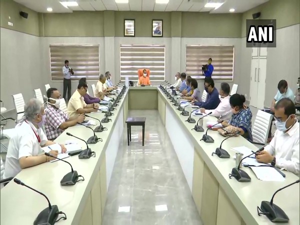UP CM Yogi Adityanath in a meeting with 'COVID-19 Management Team-11' (File Photo)