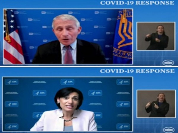 US President Joe Biden's top medical adviser Dr Anthony Fauci and Director of the Centers for Disease Control and Prevention (CDC) Dr Rochelle Walensky