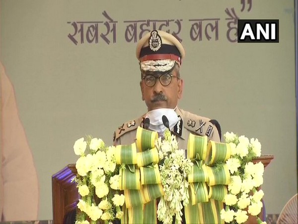 CRPF Director General AP Maheshwari speaking on the foundation day of Central Reserve Police Force on Monday. (Photo/ANI)