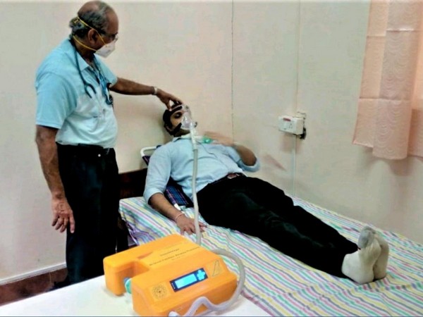 Trial of SwasthVayu under supervision of Dr, Amar Narayan D, chief medical officer CSIR NAL.