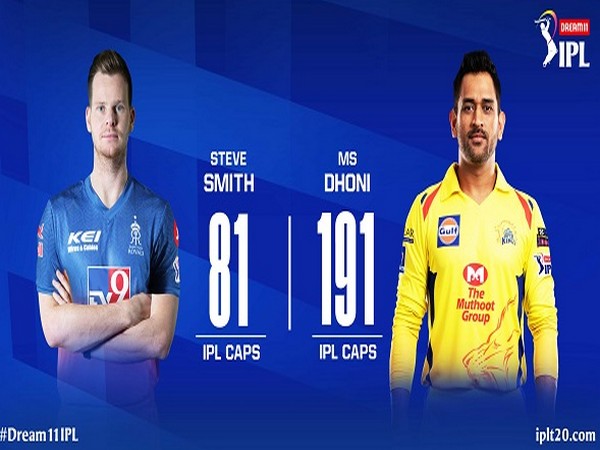 RR skipper Steve Smith and CSK captain MS Dhoni (Image: Indian Premier League's Twitter )