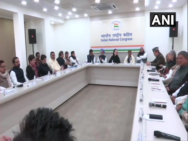 Visual from the CWC meeting held in New Delhi on Saturday. Photo/ANI