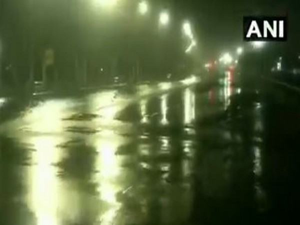 Rainfall in Chennai during the landfall of Cyclone Nivar on Wednesday night. (Photo/ANI)