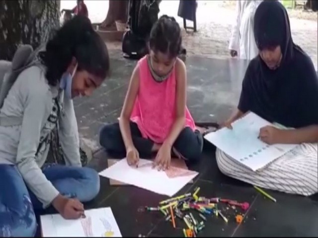Drawing competition was held at Nehru Zoological Park to celebrate World Lion Day 