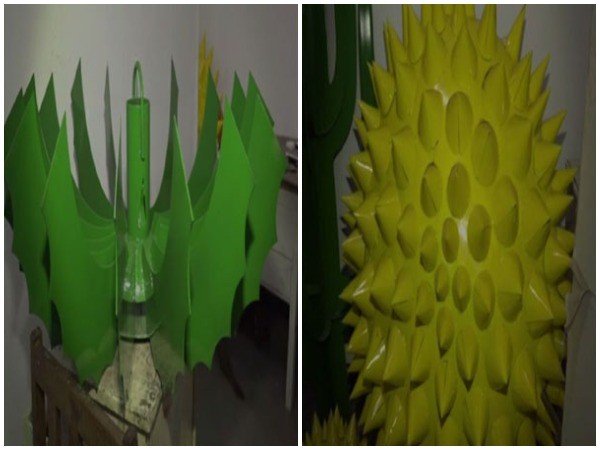 The fine art faculty of Maharaja Sayajirao University, Vadodara, is preparing unique and colorful art pieces of iron cacti for the Cactus Garden. (Photo/ANI)