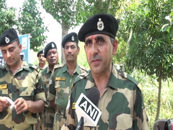 Devraj, a BSF personnel talking to ANI. (Photos/ANI)