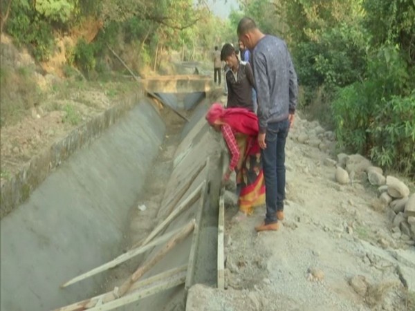 A canal being constructed in Thanamandi, Rajouri (Photo/ANI)