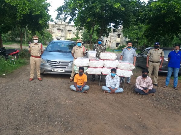 200 kilograms of cannabis worth Rs 30 lakh seized by the police on Sunday. (Photo/ANI)