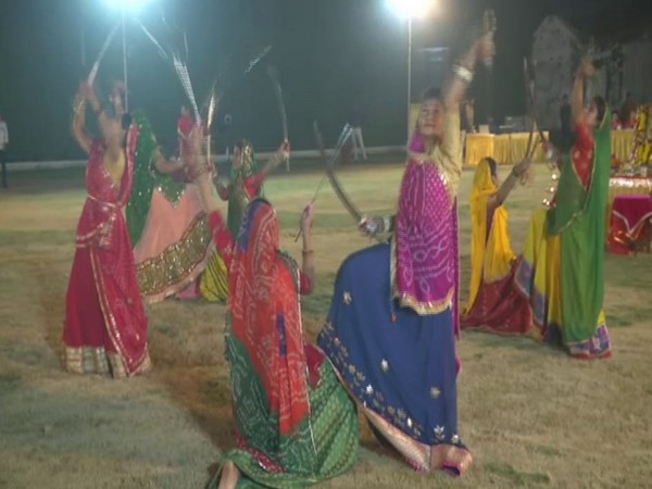 Women participating in Talwaar Raas. (Photo/ANI)