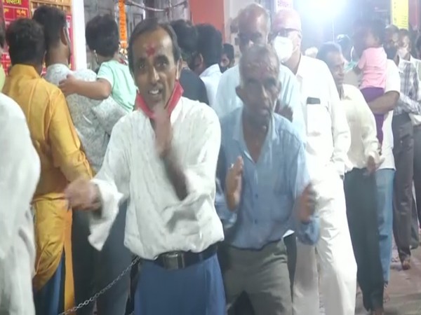 All men Garba is an ancient tradition in Vadodra's Mata Ambe Temple. (Photo/ANI)