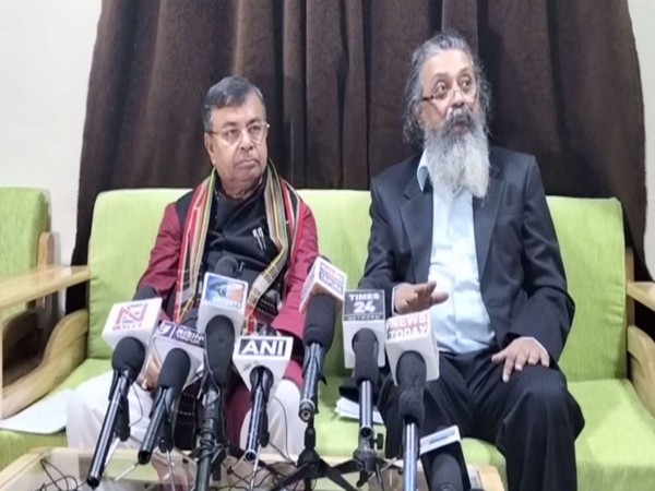 Tripura Law Minister Ratan Lal Nath and Advocate General Siddhartha Shankar Dey. (Photo/ANI)