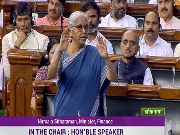 Union Finance Minister Nirmala Sitharaman  at Lok Sabha