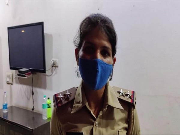 The police officer investigating the death of the woman in a Gurugram hotel. (Photo ANI) 