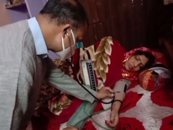 BJP MP Ranjeeta Kohli undergoing treatment after a firing scare at her Bharatpur residence. (Photo/ANI)