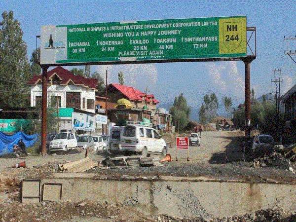 The construction of road from Vailoo to Donipawa is going on at full pace. (Photos/ANI)