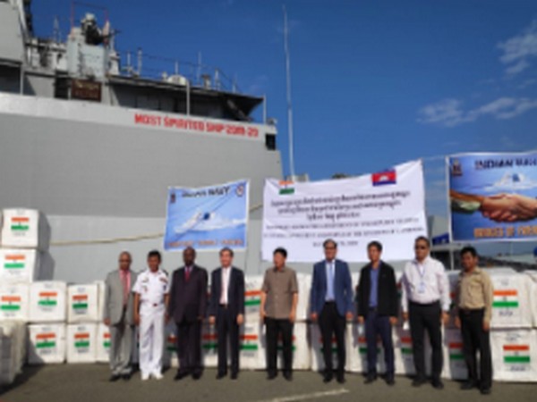 India on Wednesday donated 15 tonnes of flood relief material to the flood-affected people in Cambodia. (Photo credit: Twitter/India in Cambodia)