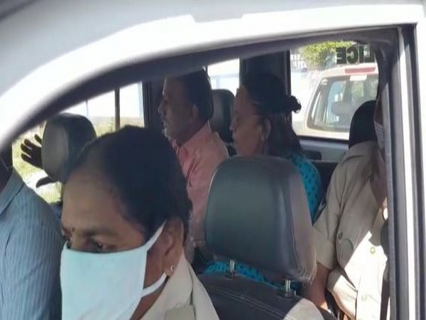 Both accused seen taken to Madanapalle police station. (Photo/ANI)