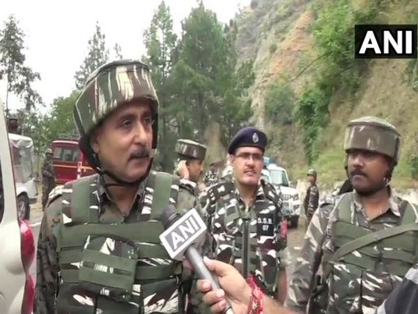 PC Jha, Deputy Inspector General (DIG) CRPF while speaking to ANI. (Photo/ANI)