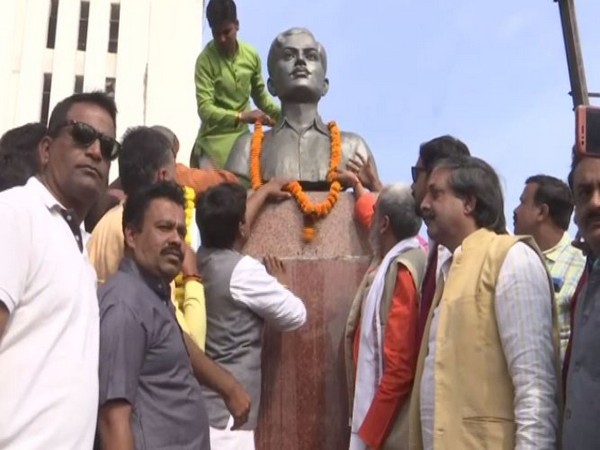 BJP workers installed Chandrashekhar Azad' bust (Photo/ANI)