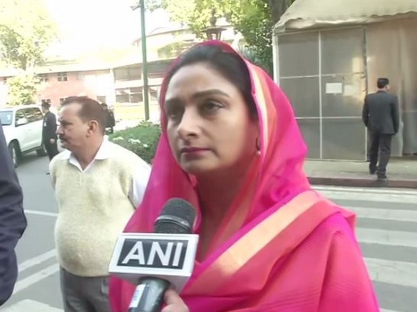 Union Minister Harsimrat Kaur Badal speaking to ANI in New Delhi on Tuesday (Photo/ANI)