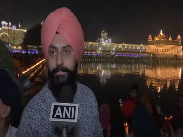 Kavalpreet Singh, a devotee while speaking to ANI at Golden Temple on Tuesday (Photo/ANI)