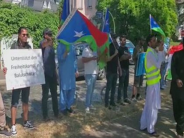 Baloch protest outside Pak consulate in Germany to mark August 14 as 'Black Day'