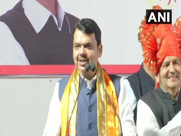 Chief Minister Devendra Fadnavis while addressing the gathering at Diwali Sneh Milan programme in Mumbai on Saturday (Photo/ANI)