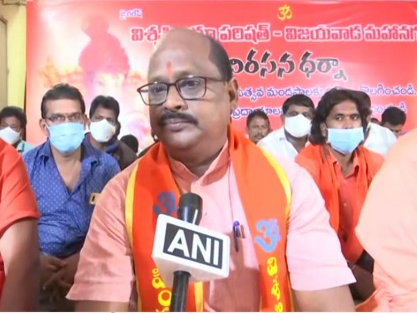 Andhra Pradesh VHP President Sana Srinivas (Photo/ANI)