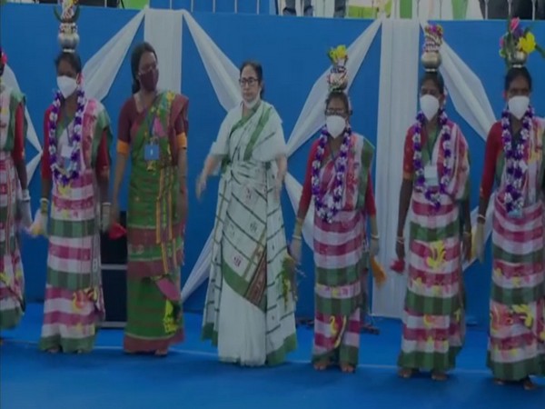West Bengal Chief Minister Mamata Banerjee at Jhargram (Photo/ANI)