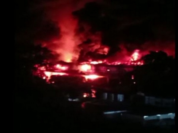 Visuals of fire at a godown in Pune (Photo/ANI)
