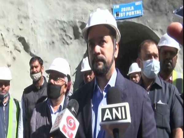 Union Minister Anurag Thakur at Zojila Tunnel