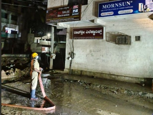 Visuals from Vinobha Nagar in Bengaluru (ANI)