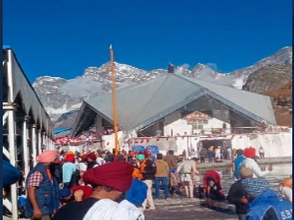Gurudwara Hemkund Sahib in Uttarakhand's Chamoli (Photo/ANI)