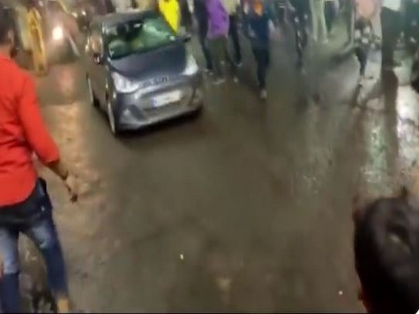Car rams people in Bhopal during Durga ido immersion procession (Photo/ANI)