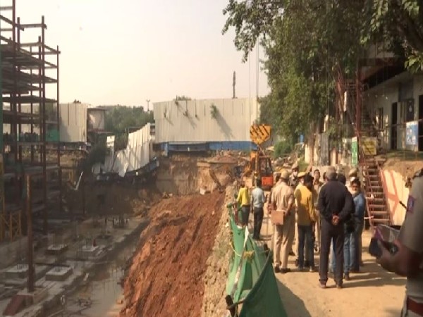 A visual from the construction site in Delhi on Sunday. (Photo/ANI) 