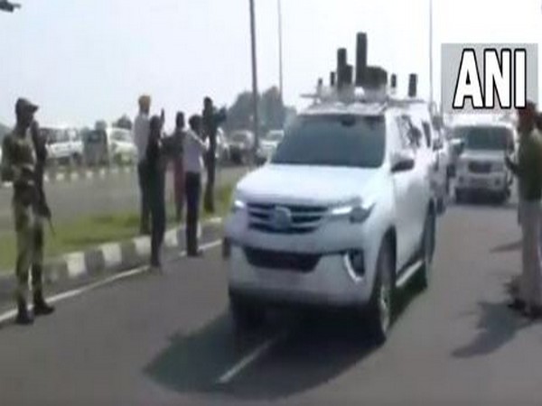 The convoy of Punjab Chief Minister Charanjit Singh Channi (Photo/ANI)