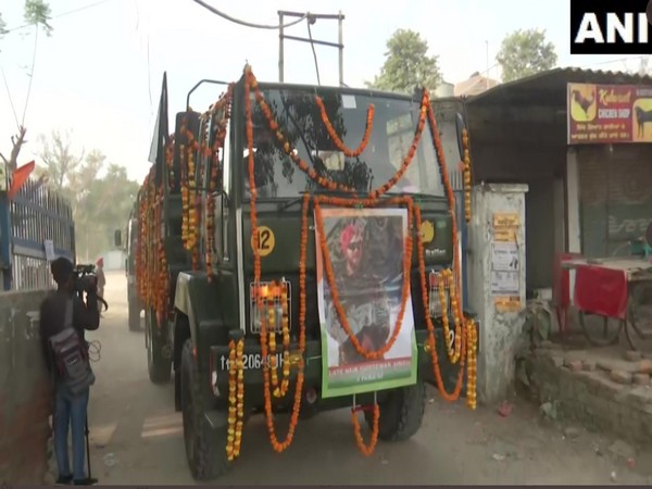 Naik Gursewak Singh' s mortal remains arrives at Amritsar Air Force station