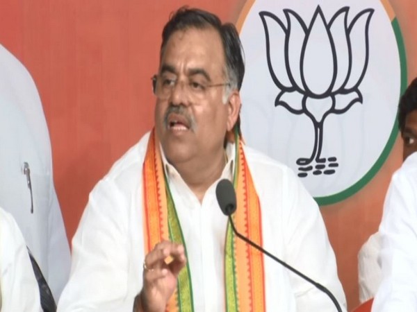 BJP general secretary Tarun Chugh at Hyderabad (Photo/ANI)