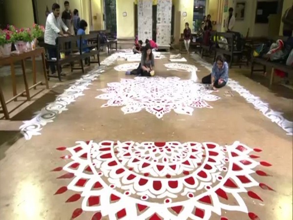 Saraswati Puja preparations in Kolkata's Sanskrit College and University (Photo/ANI)