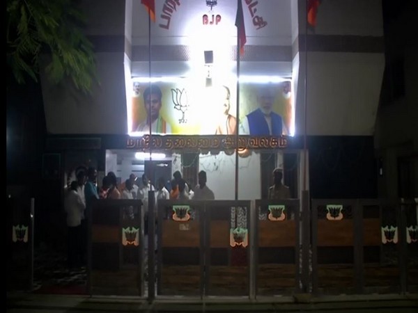 Visual from BJP headquarters in Chennai  (Photo/ANI)
