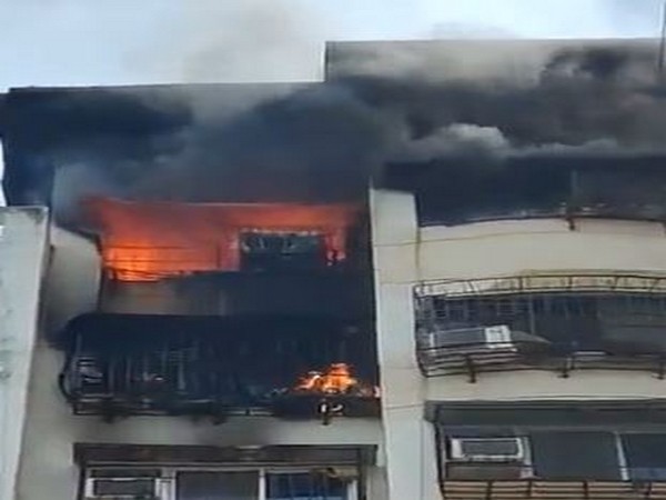 Fire breaks out in NG Royal Park in Mumbai. (Photo/ANI)