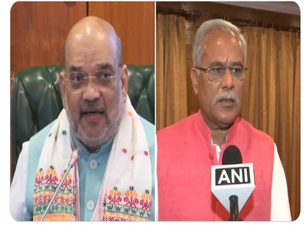 Union Home Minister Amit Shah and Chhattisgarh Chief Minister Bhupesh Baghel