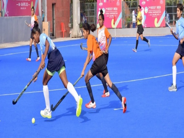 Players in action during Hockey India Junior Women National Championship (Image: HI)