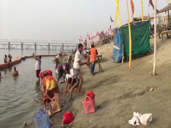 Visual from Ganga ghat in Prayagraj (Photo/ANI)